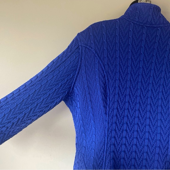 Spyder Blue Textured Knit Full Front Zip Seeater/Jacket - XL - Picture 8 of 13